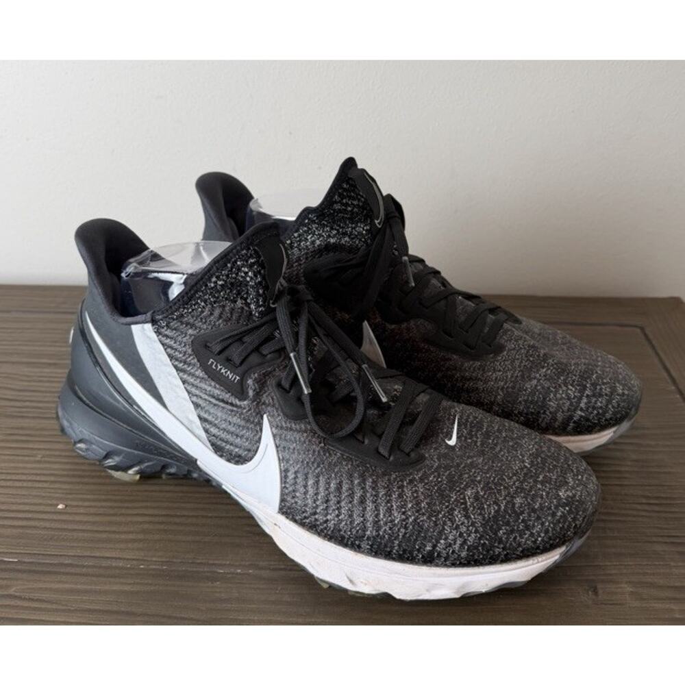 Nike Mens 10 Air Zoom Infinity Tour Black Platinum White Golf Shoes CT0540-001